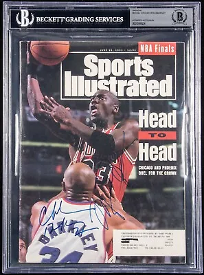 Michael Jordan & Charles Barkley Signed 1993 NBA Finals Sports Illustrated BGS • $4495.50