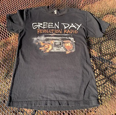 Green Day Revolution Radio T Shirt Adult S Black 2017 Tour Concert Tee Boom Box • $15