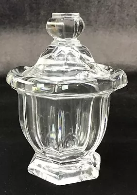 Baccarat France  Bretagne  Clear  Crystal Mustard Jam/Jelly Jar W/lid 4.5  • $45