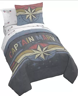 Brand New Captain Marvel Queen Bedding Comforter Set. • $80