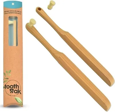 TOOTHWAK Miswak Natural Organic Wooden Toothbrush Beginners/Kids  Eco-Friendly • £9.99