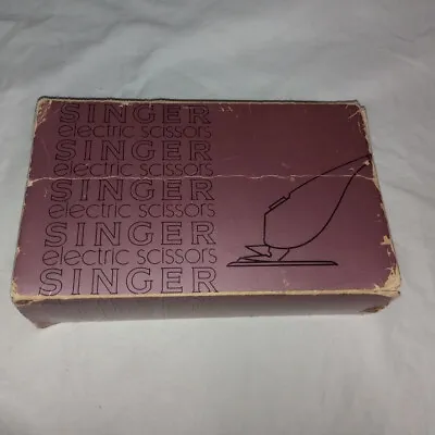 Vintage Singer Electric Scissors Original Box Pink Sewing Crafts (WORKING) • $8.82