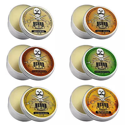 £8.99 • Buy Moustache Wax 15ml 6 Fragrance Mens Beard Grooming Strong Hold Twist Curl Points