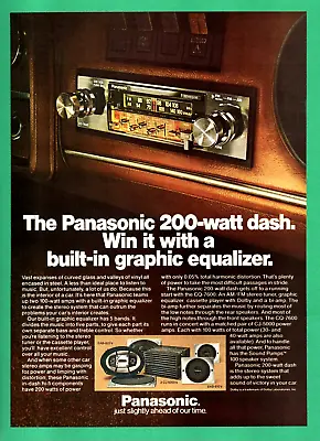  1979 Panasonic 200-Watt Car Stereo With Graphic Equalizer Vintage Print Ad  • £7.78