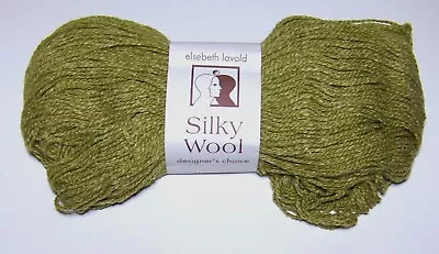 10 Skeins Elsebeth Lavold SILKY WOOL Silk & Wool Knitting Yarn #117 LIGHT OLIVE • $79