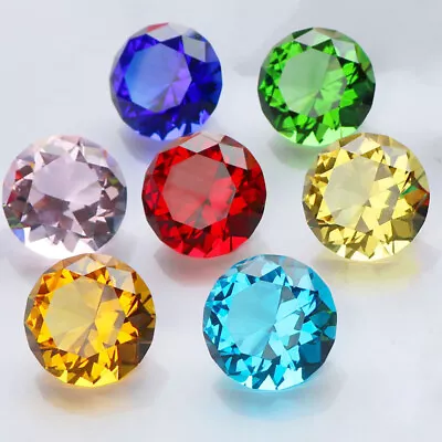 Clear Crystals Diamond 40mm Gems Artificial Gemstone Large Gems Craft Jewels • £6.42