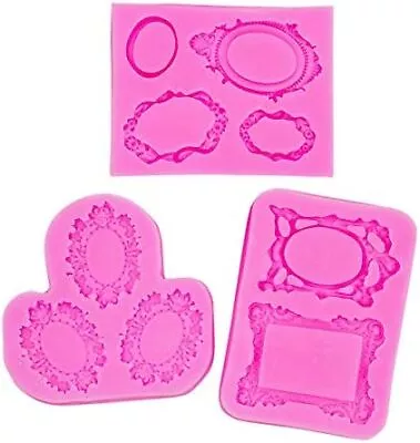 Vintage Mirror Frame Silicone Mold Fondant Mold Cake Decorating Tools For Sugarc • $15.99