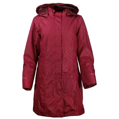 Eddie Bauer  Girl On The Go Insulated Trench Petite Womens Red  7348-818 • $39.99