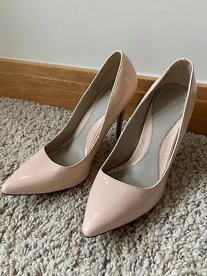 Womens Missguided Nude Coloured High Heeled Court Shoes Size 7 • £14.99