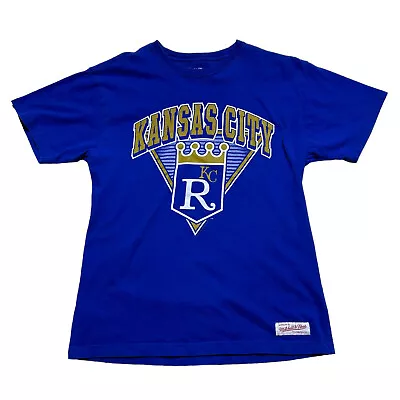 Mitchell & Ness Kansas City Royals Adult Large Blue Traditional Fit Short Sleeve • $19.88