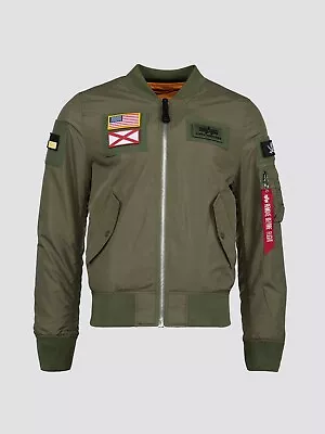 Alpha Industries L-2B Flex Sage Green Reversible Bomber Jacket Size M  • $139.99