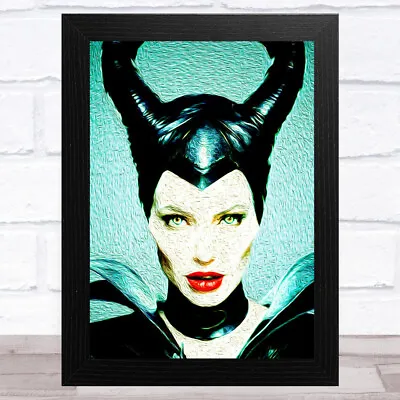 Maleficent Grunge Oil Children's Kids Wall Art Print • $27.43