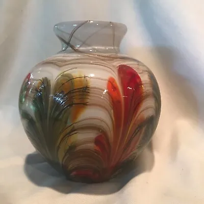 $375 • Buy Fenton Art Glass Centennial Collection Dave Fetty Mosaic Feather Vase