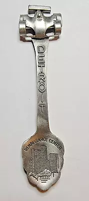 Vintage Souvenir Pewter Spoon Indy Race Car Renaissance Center Detroit Michigan • $6.74