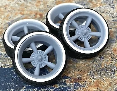 Resin 22-Scale In. Astro Supreme Style Wheels  W/ Whitewall Tires 1/241/25 • $19.99