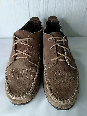 Minnetonka Women's Sz 5.5 Chukka Moccasins Light Brown Suede Ankle Bootie • $21.99