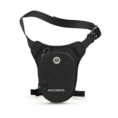 Motorcycle Bike Leg Bag Hip Thigh Waist Pocket Pouch Universal Waterproof Black • $28.70