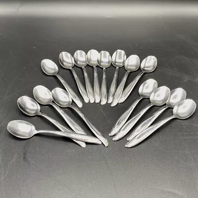 Set Of 16 Elmo Inox Silver Stainless Steel Tea Spoons Kitchen Cutlery & Flatware • $6.17