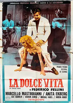 La Dolce Vita (1960) Argentine Movie Poster • $80