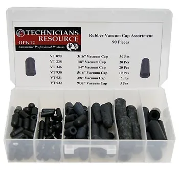 $15.49 • Buy Opk12 Vacuum Cap Assortment Rubber 90 Pieces New 
