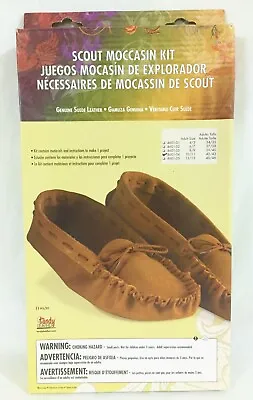 Tandy Leather Crafts Suede Leather Scout Moccasin Kit Adult Size 10/11 Brown  • $35