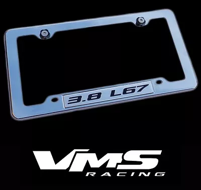 Vms 1 Chrome License Plate Frame For Chevy 3.8 L67 Bksl • $20.95