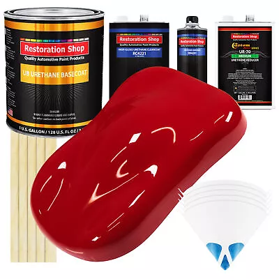 Viper Red Gallon URETHANE BASECOAT CLEARCOAT Car Auto Body Paint Kit • $389.99