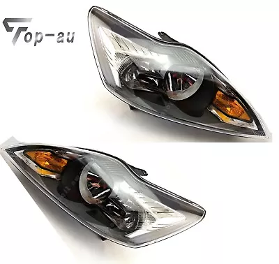 Pair LH+RH Head Light Halogen Black Kit For Ford Focus LV 2009~2011 Zetec • $229.99