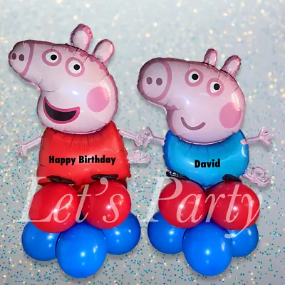 £17.99 • Buy Large Peppa & George Character Balloon Display Personalised Happy Birthday 105cm