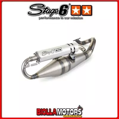 S6-9116604/al Exhaust Stage6 Pro Replica Mk2 Alu Minarelli Orizzontale / Cina 2t • $217.92