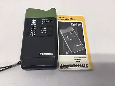 Lignomat Mini-Ligno Moisture Meter Tested Works Vintage • $24.95
