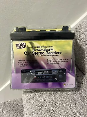 Vintage Road Gear 30 Watt AM/FM Car Stereo Cassette Receiver NEW Sealed Package • $79.99