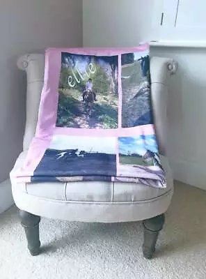 £29.99 • Buy Personalised Photo Large Blanket DOUBLE LAYERED THICKNESS Any Colour