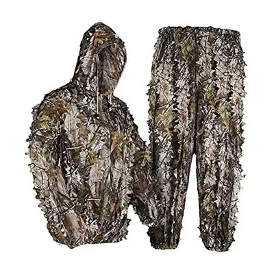  Hunting Ghillie Suit SUPER1.0 XL/XXL Fit Tall 5.9-6.2ft 3d Leaf Set-super1.0 • $45.62