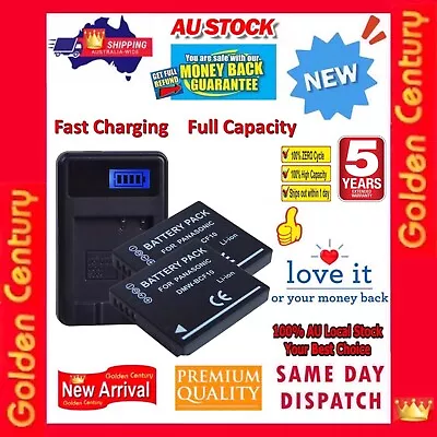 Battery / Charger For DMW-BCF10E Panasonic Lumix DMC-FT1 DMC-FT2 DMC-FT3 DMC-FT4 • $65.65