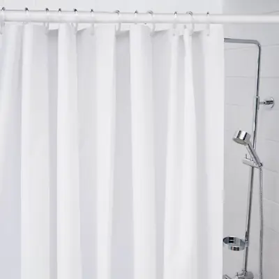 IKEA BJÄRSEN Shower Curtain White 180x200 Cm  Brand New. • £8.49