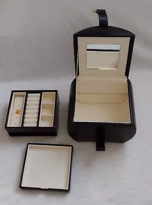 M&S Travel Jewellery Box Luxury Stylist Jewellery Travel Trinket Box 13cmx15cm • £14.99