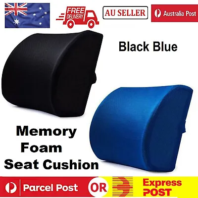 $27.99 • Buy Car Seat Chair Memory Foam Lumbar Back Pillow Support Back Cushion Home Office 