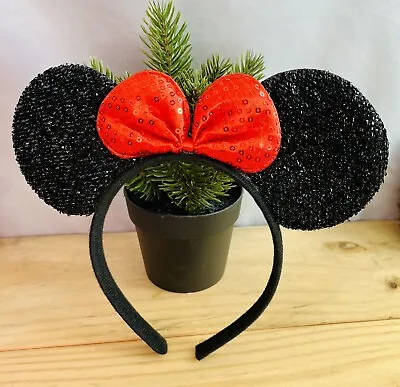 Disney Mini Mouse Princess Character Sparkle Sequined Headband Ears Girls Infant • $11
