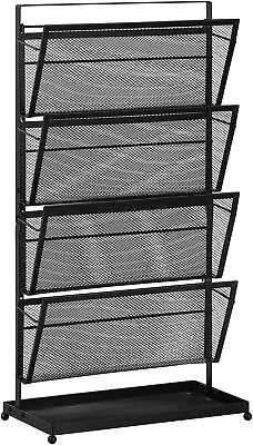 4Tier Files Wall Mounted Metal Mesh File Document Organizer Magazine Holder Rack • $26.99