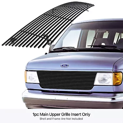 For 1992-2007 Ford Econoline Van Upper Stainless Black Billet Grille Insert • $65.99