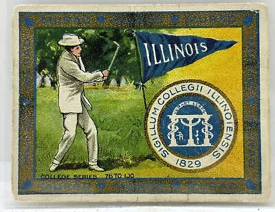 Vintage 1910 Murad Cigarettes College Series Illinois Golf Sports Trading Card • $14.99