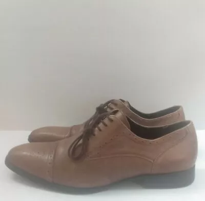 Marc Anthony Oxfords Men's Brown Leather Dress Shoe Size 12 • $20