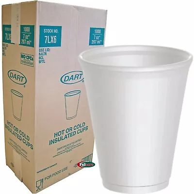 £42.99 • Buy 7oz Polystyrene Dart Insulated Foam Poly Cups 1000 - UKB409