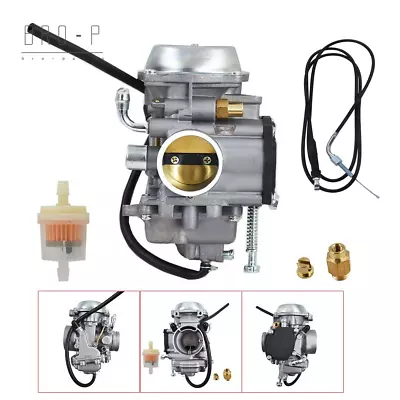 Carburetor For Arctic Cat 400 500 4X4 2X4 1998 1999 2000 2001 & Throttle Cable • $44.69