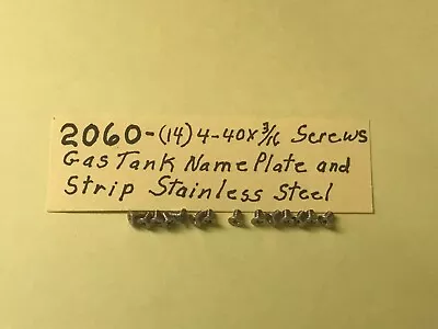 Harley 2060 (14) Stainless Screws Tank Name Plate And Strip All Models 1952-1956 • $20.50