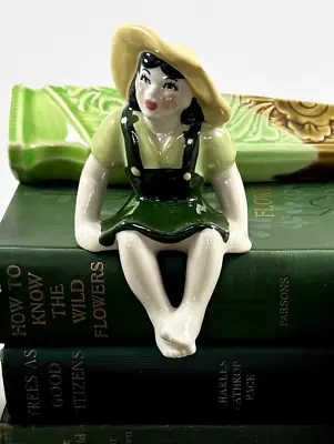 Vintage Ceramic Arts Studio Farm Girl Figurine Shelf Sitter Country Girl CAS • $18