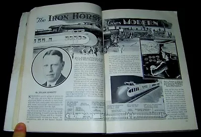 Bullet Train 1933 Futuristic Concept Railroad Pictorial The Modern Iron Horse • $54.69