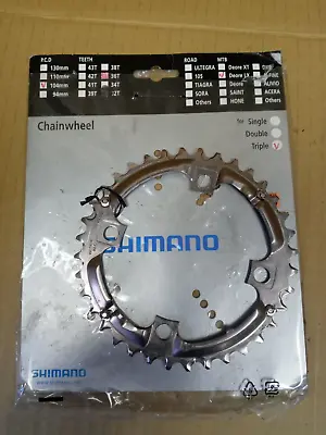 SHIMANO DEORE M590/M530/M532 9-Speed Chainring SILVER 36T 104mm (FITS OTHER 3X9) • $17.99