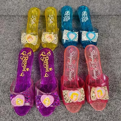 Girl Princess Dress Up Shoes Rapunzel Belle Elsa Sleeping Beauty Non-Slip Bottom • $25.16